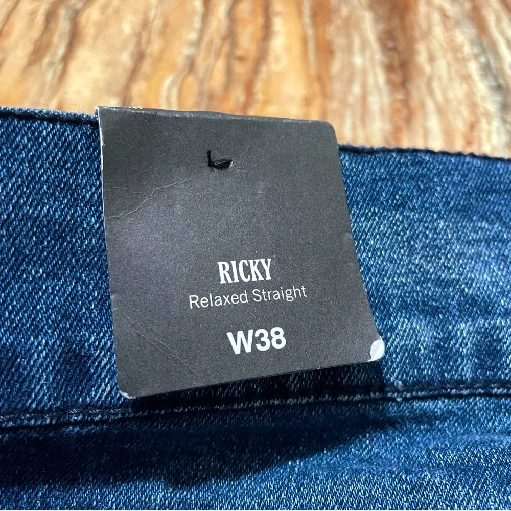 True Religion Jeans Dark Indigo Blaster Ricky Straight Jeans Men’s Size 38